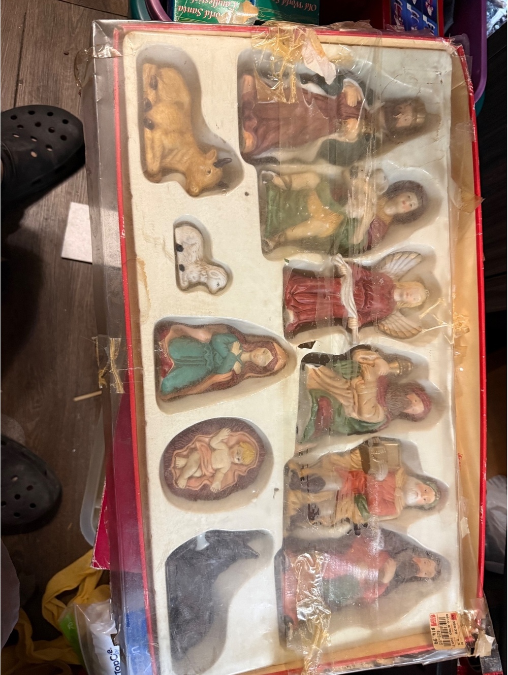 Vintage Ceramic Nativity Set with Box
